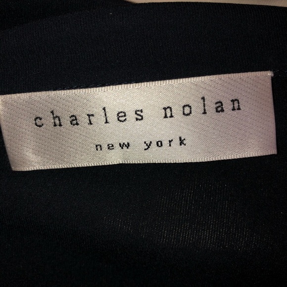 Charles Nolan | New York | navy blue silk top | M - Picture 3 of 5